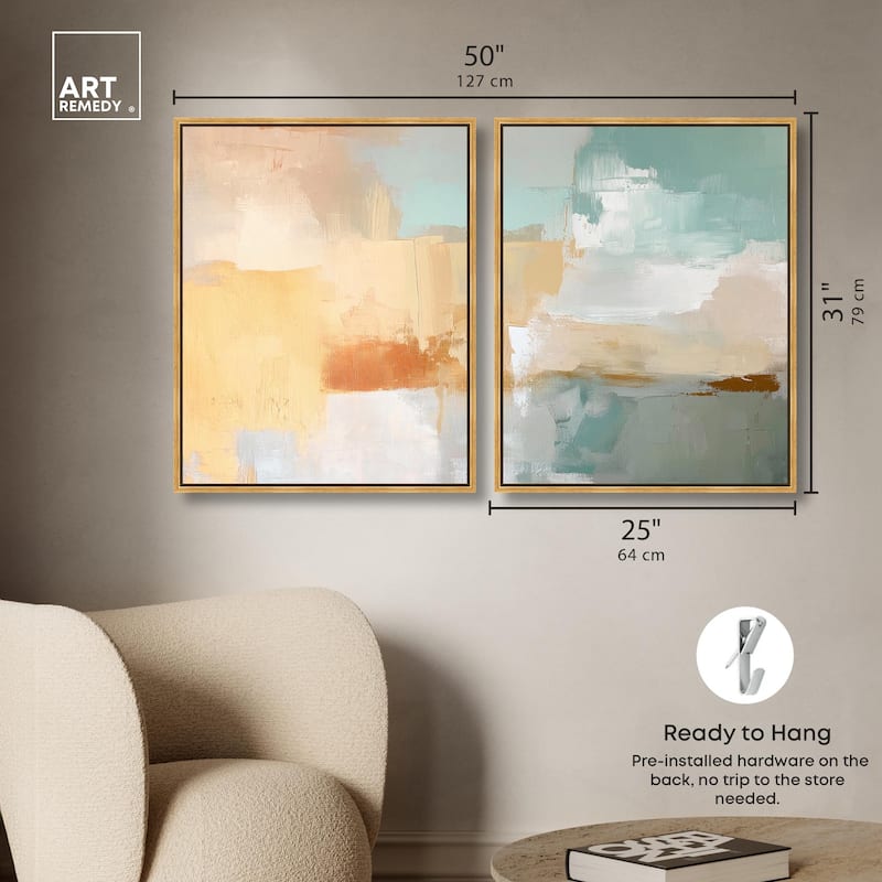 Muted Melody II Canvas Set of 2 by Art Remedy