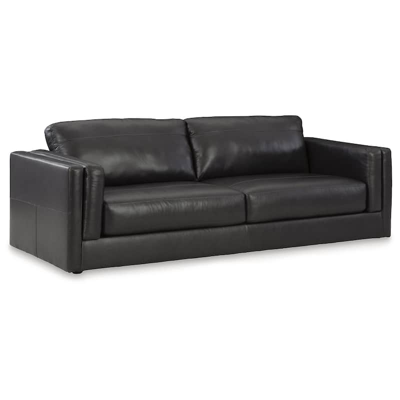 Signature Design by Ashley Amiata Black 4-Piece Upholstery Package - 96"W x 41"D x 35"H