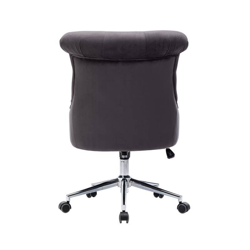 Porthos Home Itzel Velvet Desk Chair With Swivel, Wingback Design