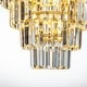 preview thumbnail 3 of 5, 4-Light 16" Cone Shape 5-Tier Crystal Chandelier - W 16"