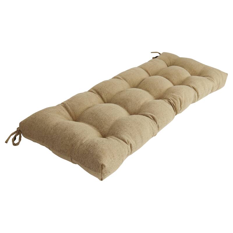 42-inch by 19-inch Tufted Jacquard Chenille Loveseat Cushion