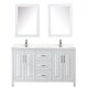 preview thumbnail 33 of 71, Daria 60 Inch Double Vanity, Cultured Marble Top, Medicine Cabinets