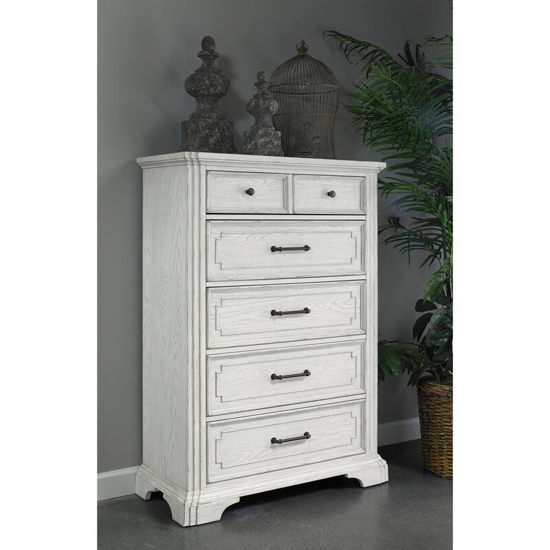 Clara 6-Drawer Chest, White Mist