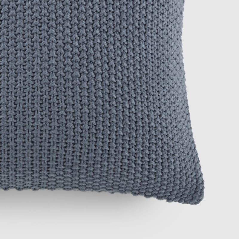 Seed Stitch Knit Acrylic Decor Throw Pillow