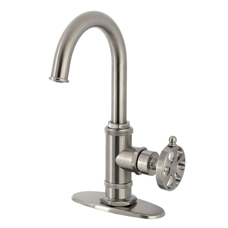 Kingston Brass Belknap One-Handle 1-Hole Deck Mount Bar Faucet - Brushed Nickel