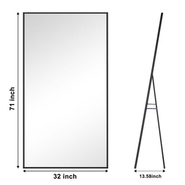 dimension image slide 6 of 12, Modern Full Length Floor Mirror Freestanding Mirror