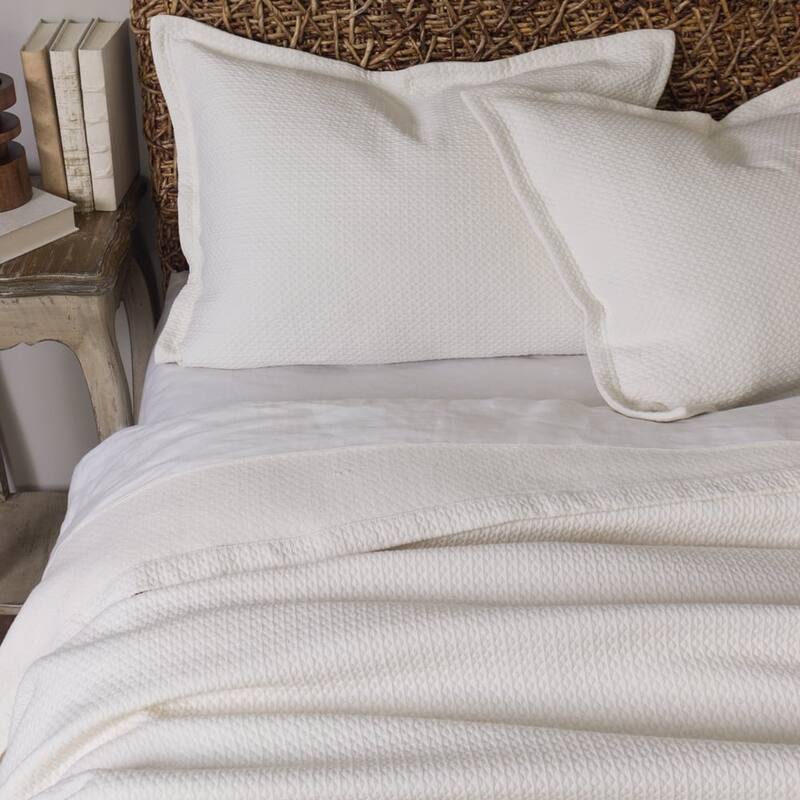 Waffle Matelasse, Cotton, Ivory, Sham