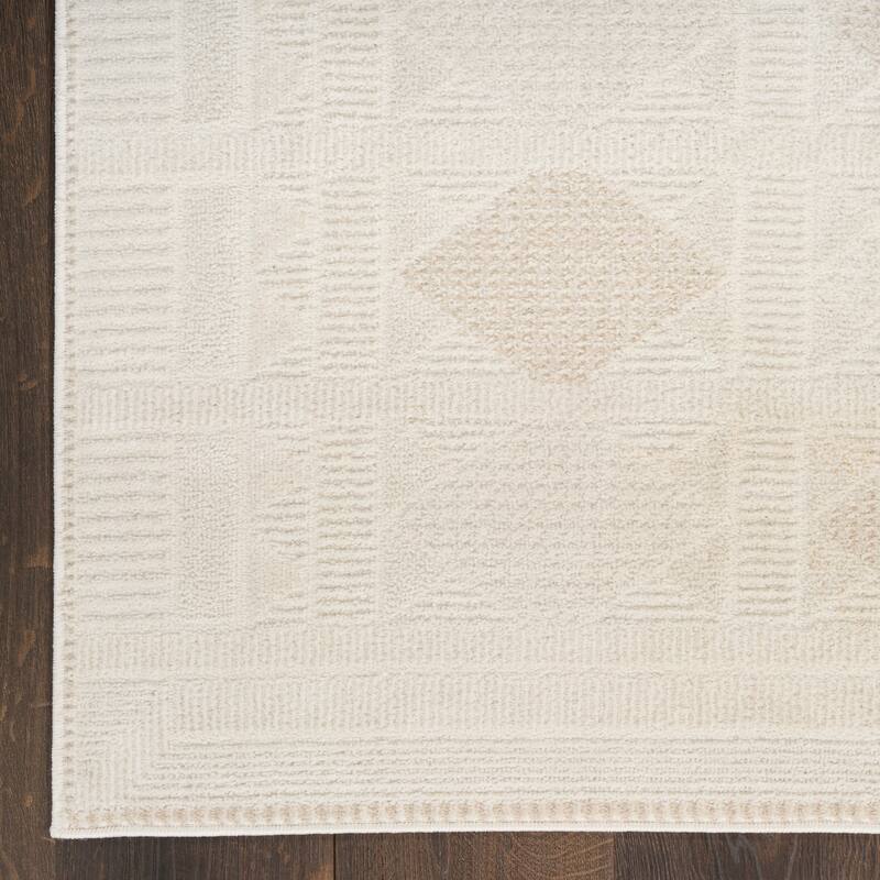 Nourison Nordic Indoor only Geometric Area Rug - 5' x 7' - Ivory/Beige - Rectangle
