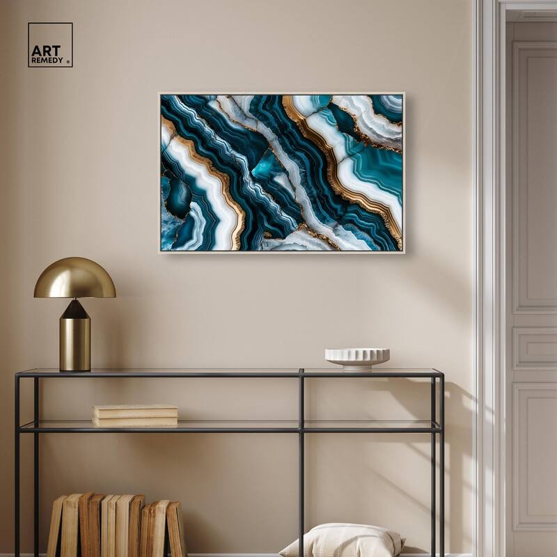 Teal Tides Treasure I Canvas by Art Remedy