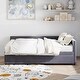 preview thumbnail 3 of 16, Twin Size L-Shaped Upholstered Platform Bed with Built-In Storage and Drawers, Velvet Fabric