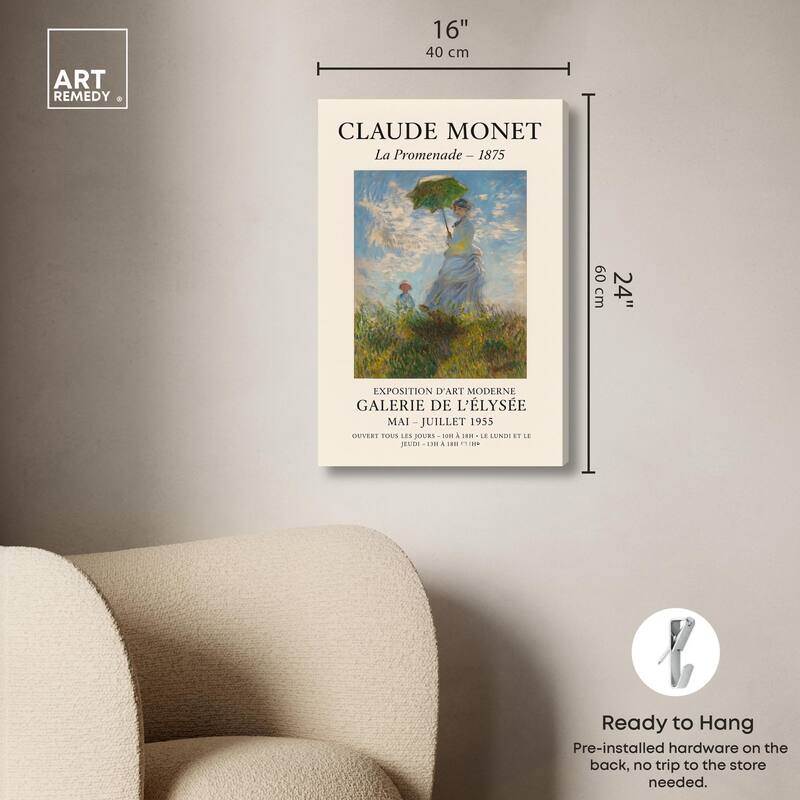 Woman with a Parasol Canvas by Art Remedy, Gallery Wrapped