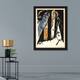 Night by Marc Chagall Giclee Print Oil Painting Black Frame Size 16