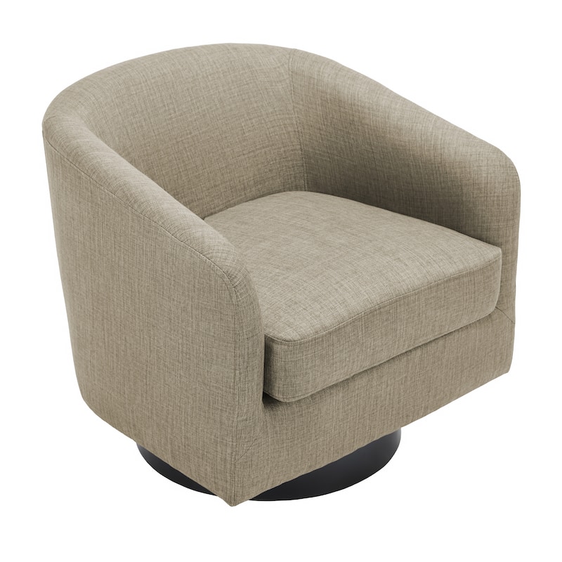 2 Set Round Barrel Chair 360-Degree Swivel Accent Chairs