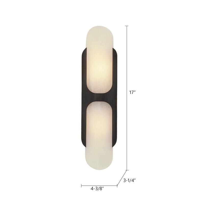 Alora Lighting WV357217 Odin 2 Light 4" Tall Bathroom Sconce