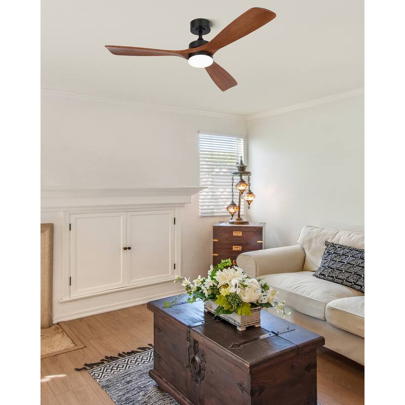 CO-Z 52" 3 -Blade Color-Changing LED Ceiling Fan With Light and Remote