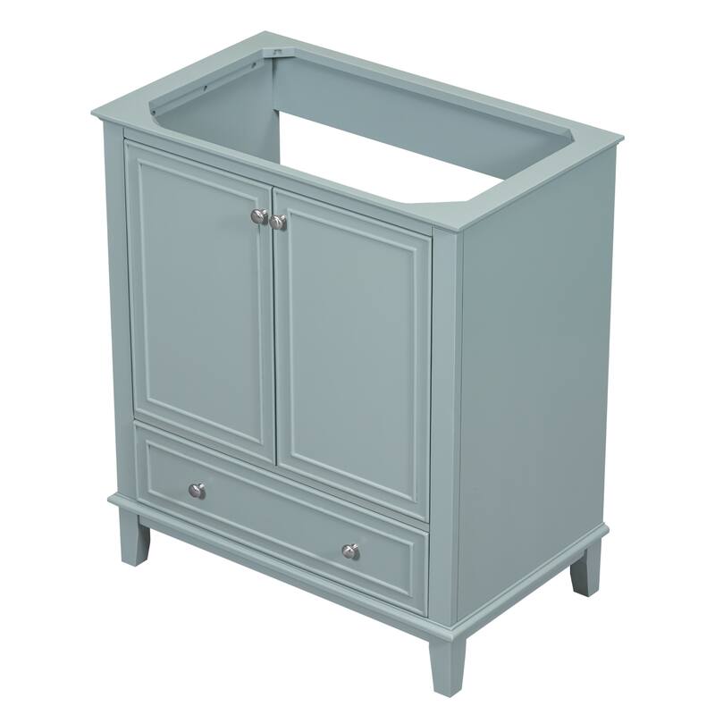 Roomfitters 30" Bathroom Vanity without Sink, Base Only, Cabinet with Doors and Drawer, Solid Frame and MDF Board