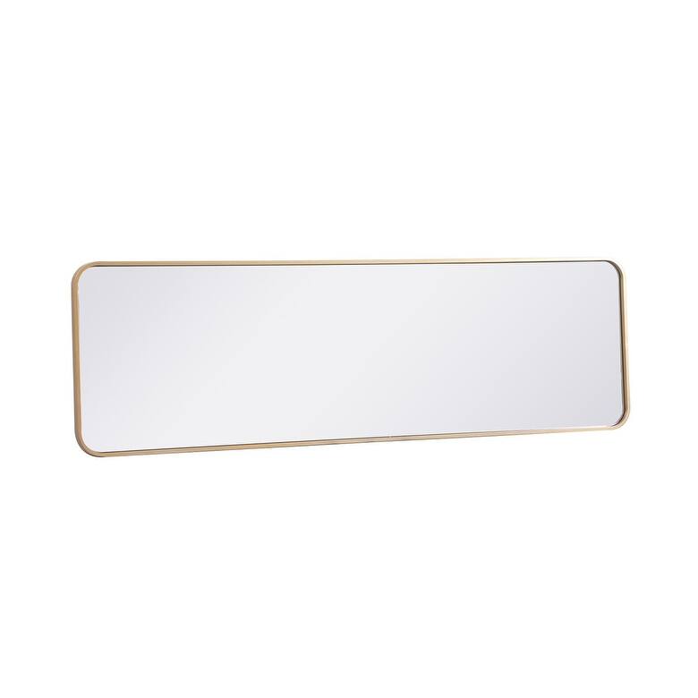 Ezra Soft Corner Metal Rectangular Mirror