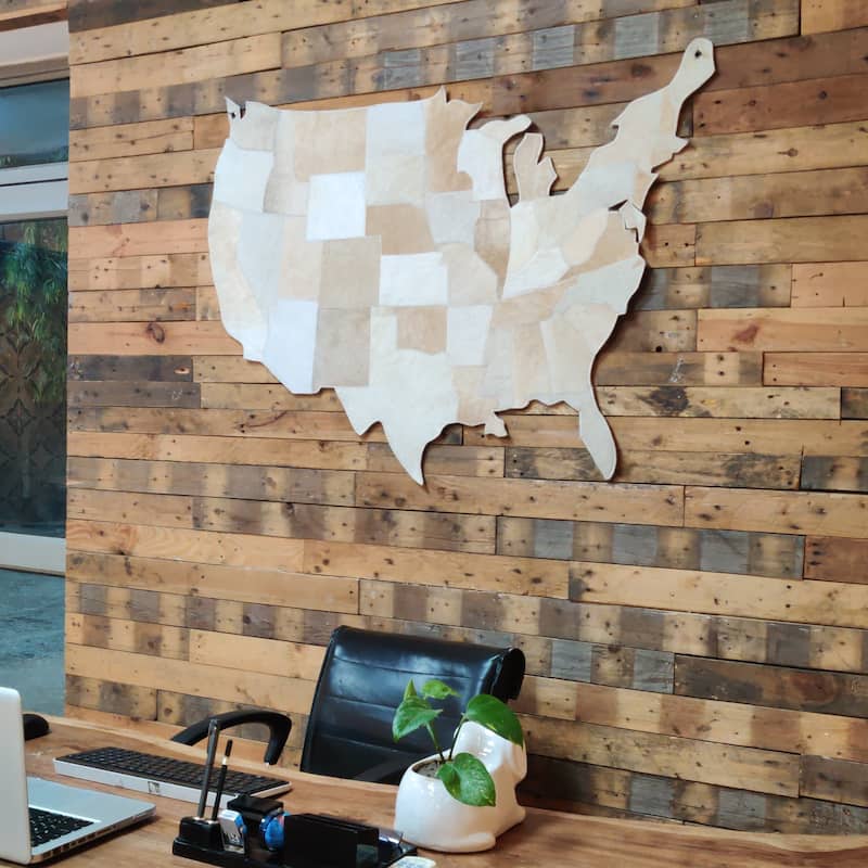 USA Leather Map