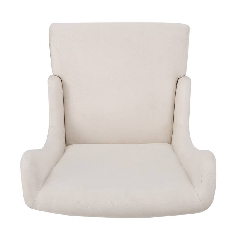Modern Upholstered Fabric Dining Chair with Padded Seat, High Back and Birch Wood Legs for Dining Room Living Room Bedroom