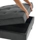 preview thumbnail 50 of 83, 31.78" W Oversized Square Upholstered Storage Ottoman with Wooden Tray
