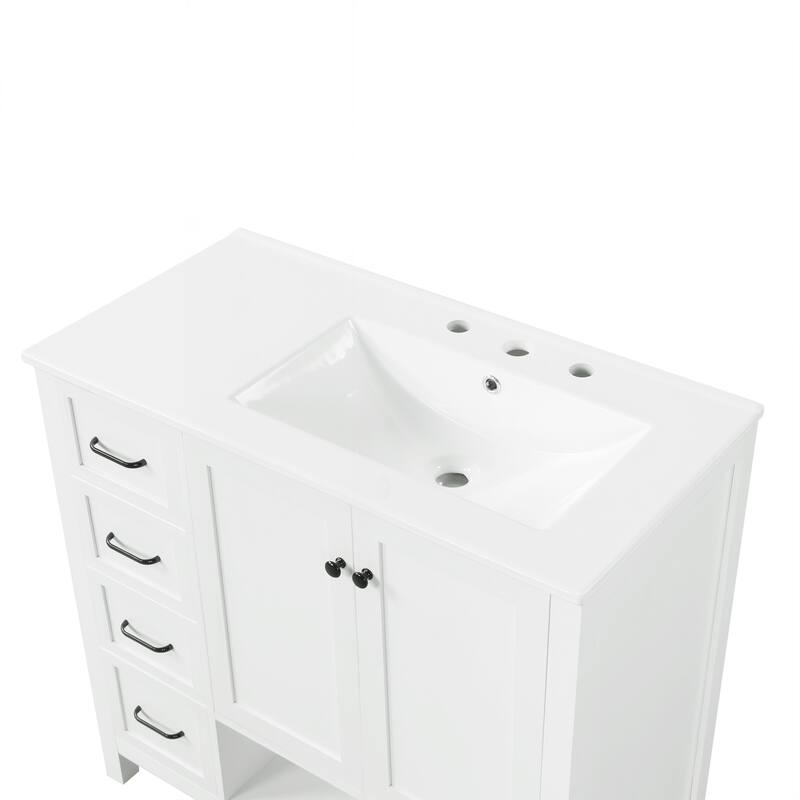 Sophisticated Bathroom Vanity with Multiple Storage Options and Durable Construction