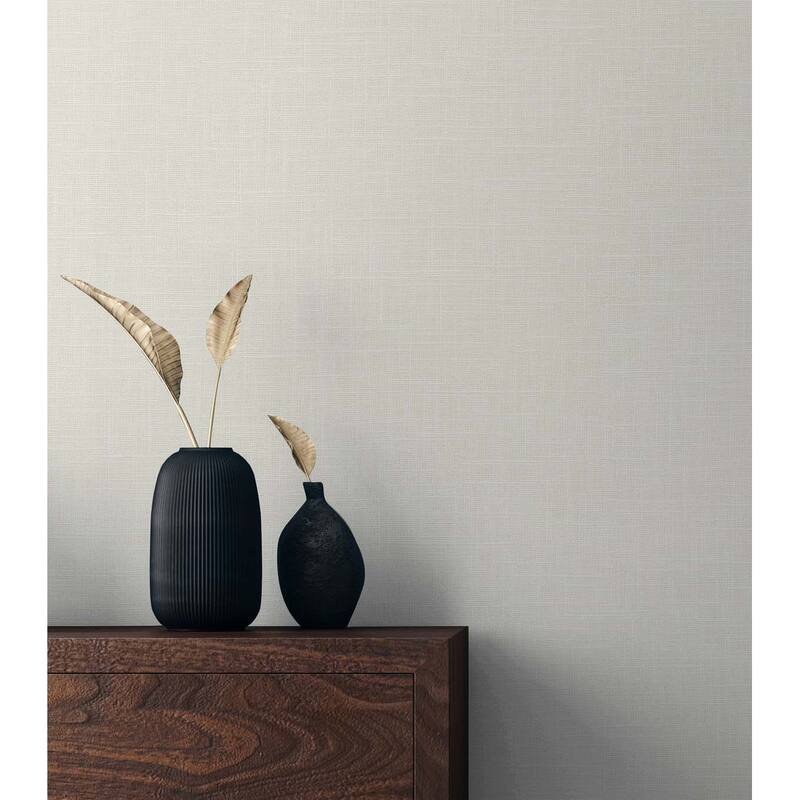 Seabrook Designs Myrna Linen Embossed Vinyl Unpasted Wallpaper