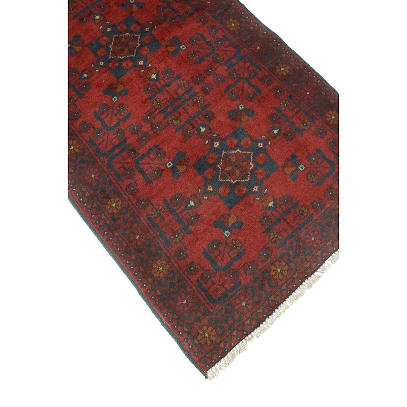 Khal Mohammadi Raleigh Red/Navy Runner - 2'7" x 9'6"