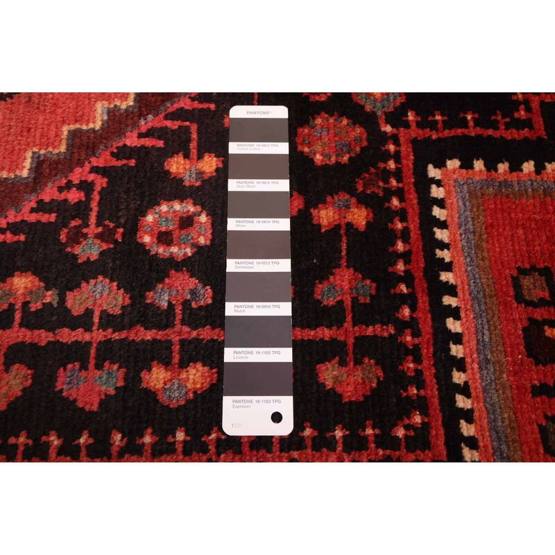 ECARPETGALLERY Hand-knotted Andelz Black, Red Wool Rug - 4'0 x 7'5