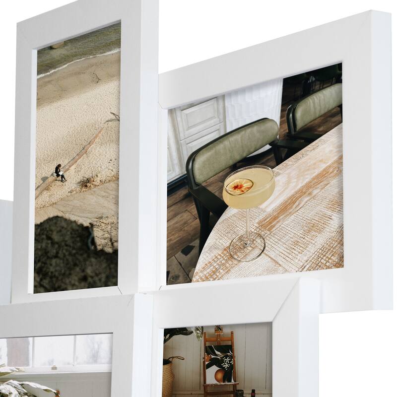 HELLO LAURA 12 Opening 4 x 6" White Collage Wall Picture Frame