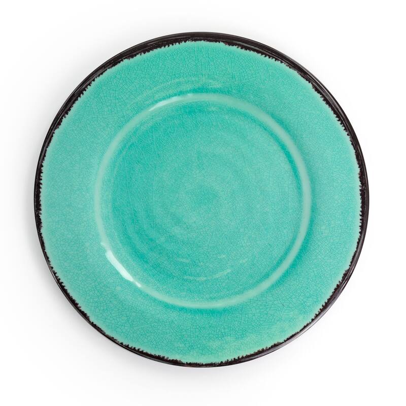 Periwinkle Hall 12 Piece Chip-Resistant Melamine Dinnerware Set in Turquoise