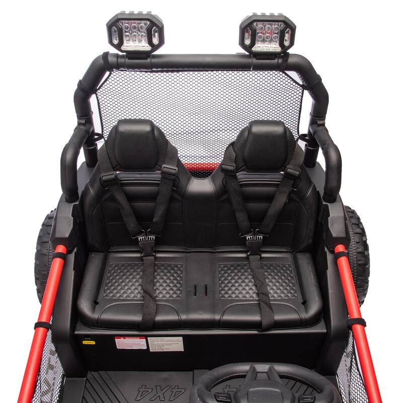 24V Kids UTV Ride-On Car with 400W Power, Four-Wheel Suspension, Bluetooth, and Remote Control.
