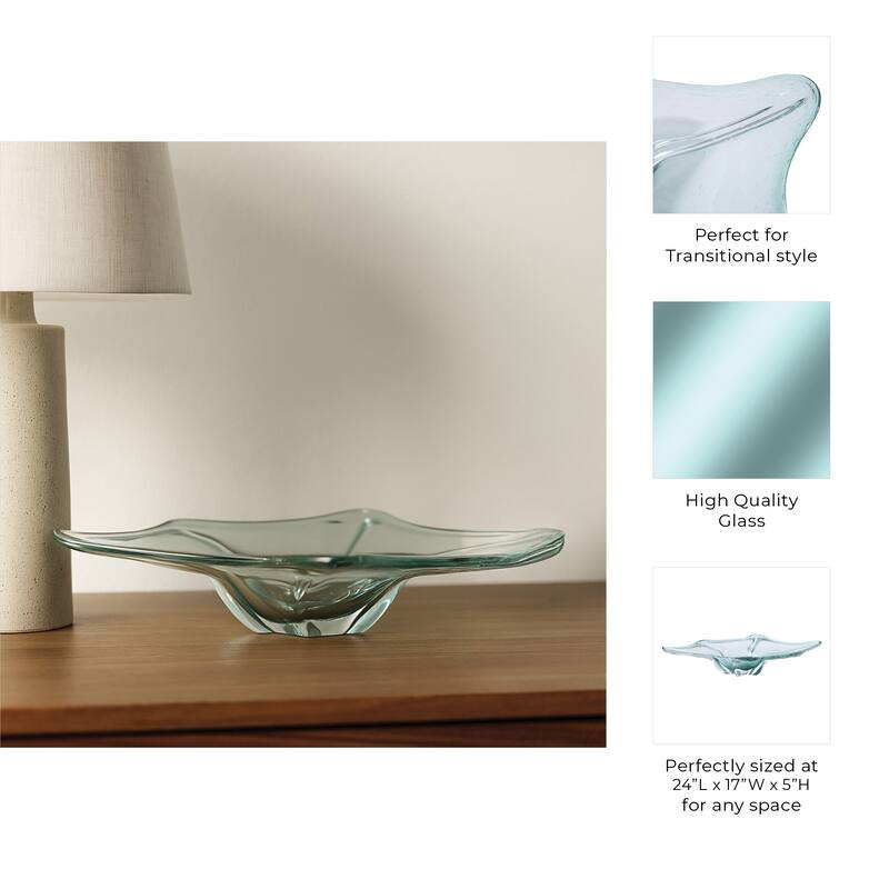 Decorative Glass Bowl for Home Decor - 24" - 24.0"