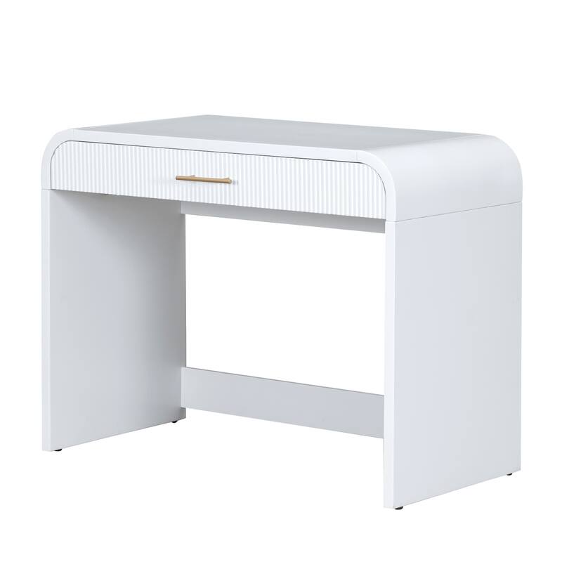 39" Bedroom Makeup Vanity Desk Dresser Table with Light Mirror, Drawer