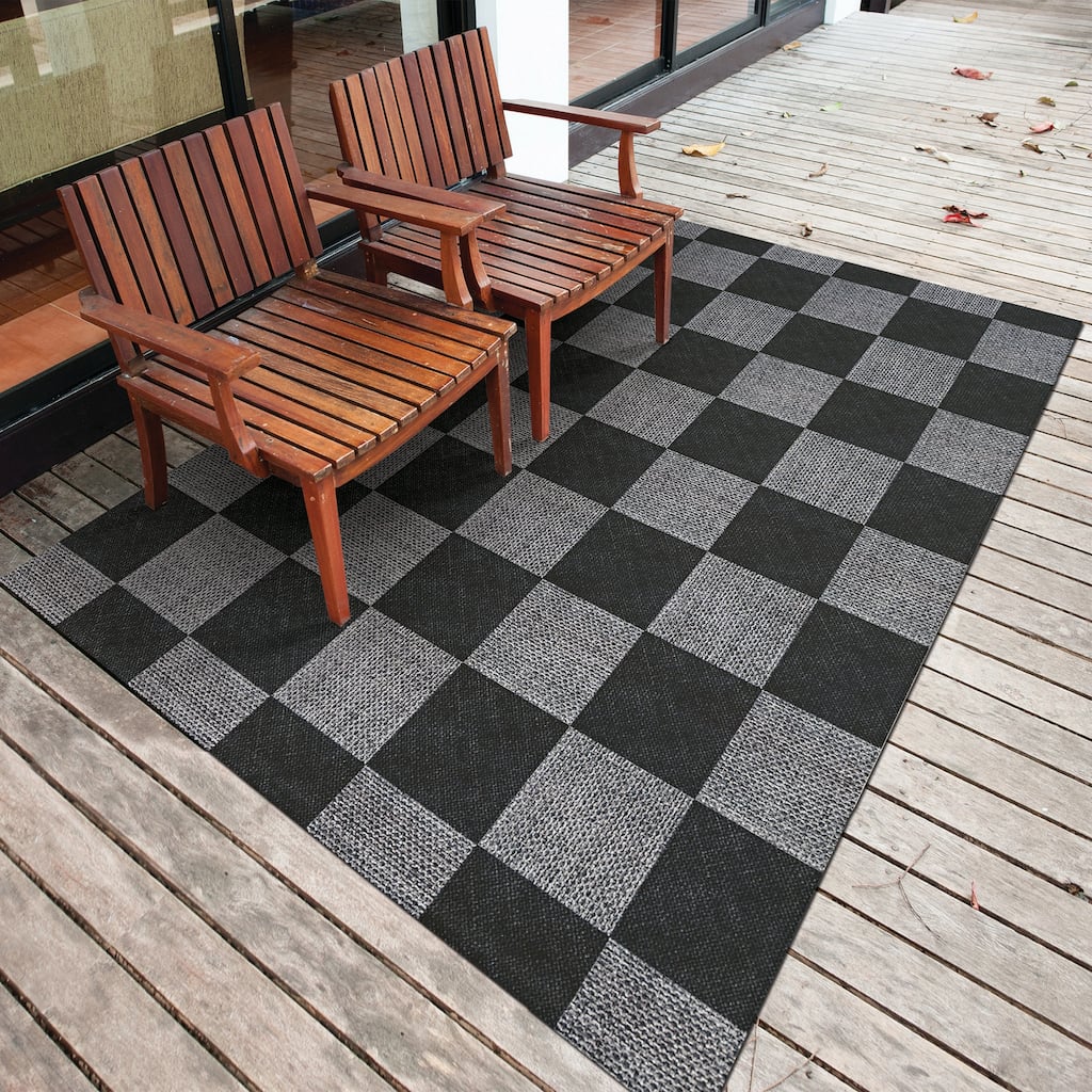 Foss Floors 6X8 Rustic Indoor/Outdoor Area Rug w/TPR