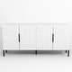 preview thumbnail 3 of 7, Chic Elegance 63" White European-Style Accent Buffet Sideboard Cabinet - 63" in Width