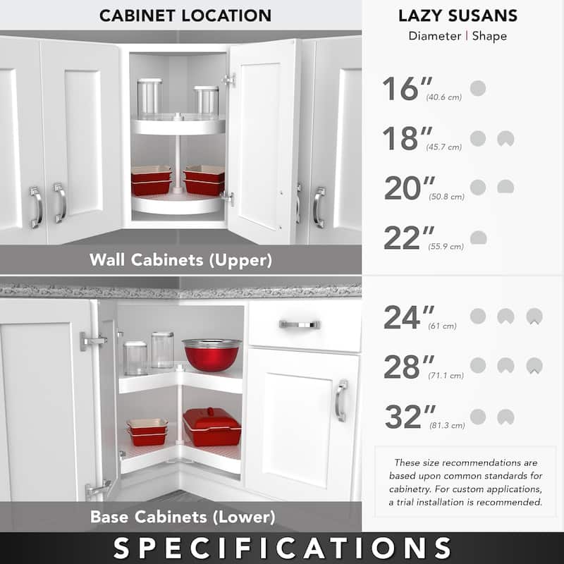 Rev-A-Shelf 6065 Series 20 Inch Full Circle 5 Shelf Lazy Susan