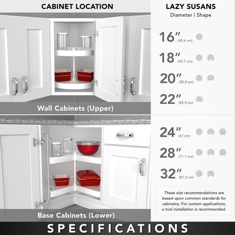 Rev-A-Shelf 6065 Series 32 Inch Full Circle 5 Shelf Lazy Susan