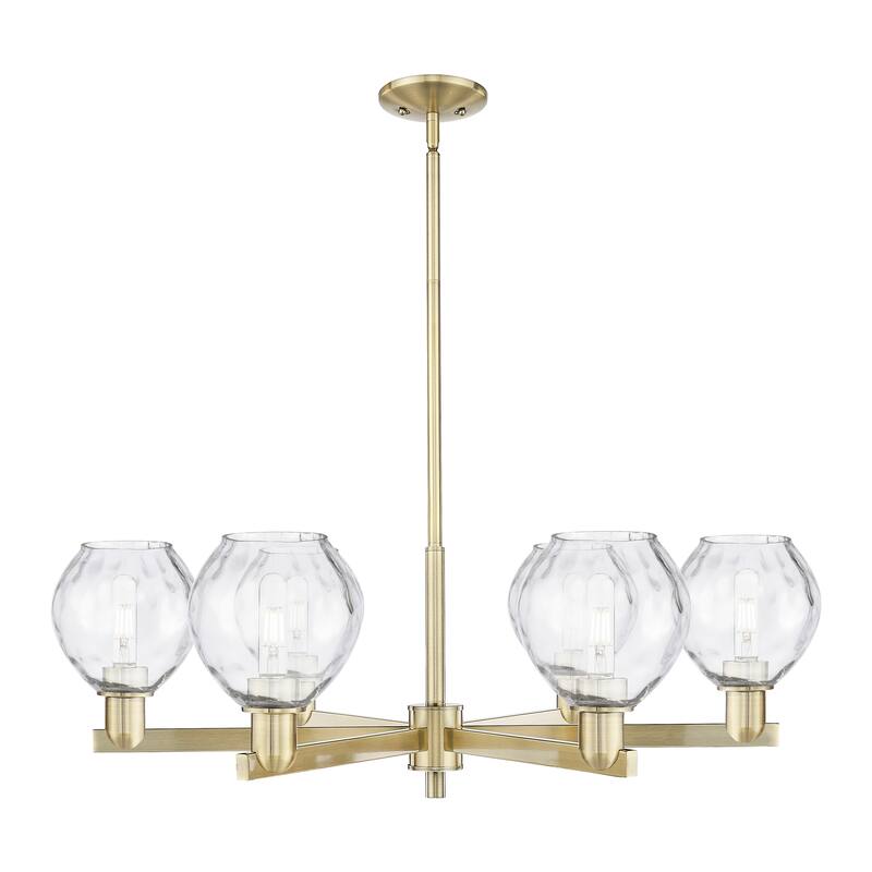 Innovations Lighting Endless Possibilities Arcadia - Waverly - 6 Light 36" Stem Hung Chandelier - Antique Brass