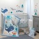 preview thumbnail 6 of 4, Bedtime Originals Whales Tale Blue Whale/Octopus Musical Baby Crib Mobile Toy