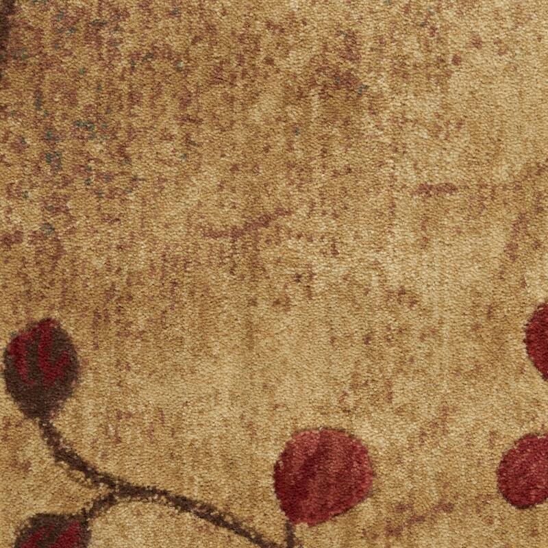 Qodul Power Loomed Geometric Floral Traditional Non Skid Area Rug By HomeRoots - 8' Round