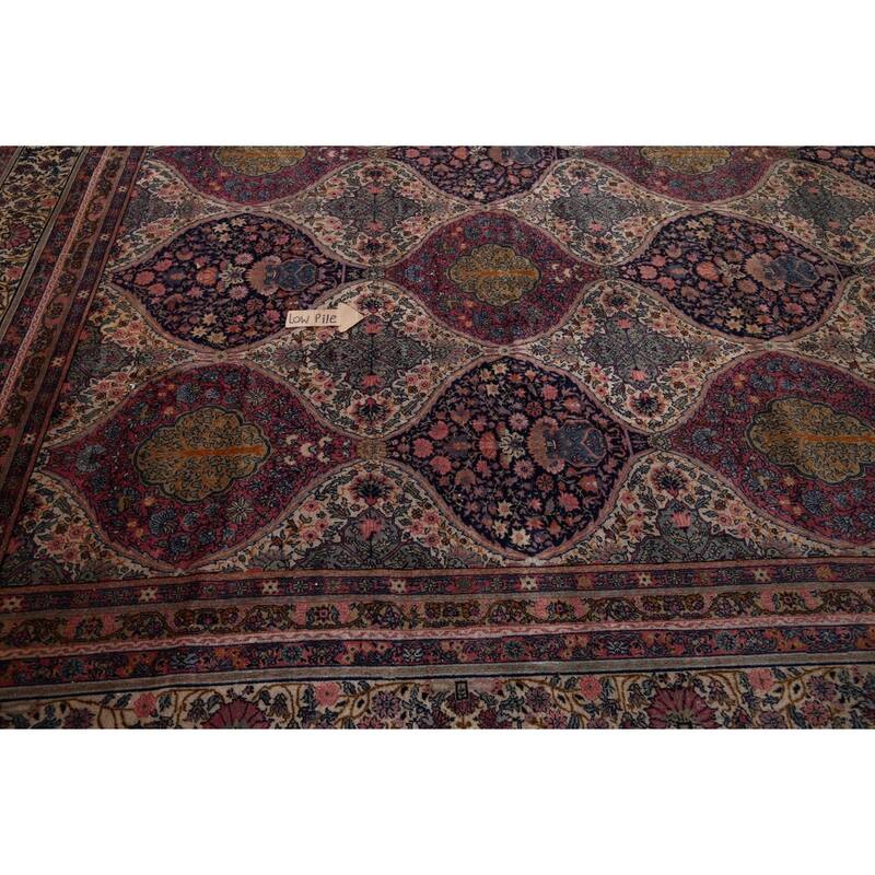 Vegetable Dye Kerman Persian Large Rug Handmade Wool Carpet - 13'3" x 17'3"