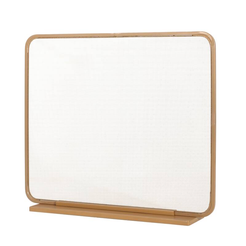 Roomfitters Tahlia 1-Panel Iron Fireplace Screen with Rounded Corners