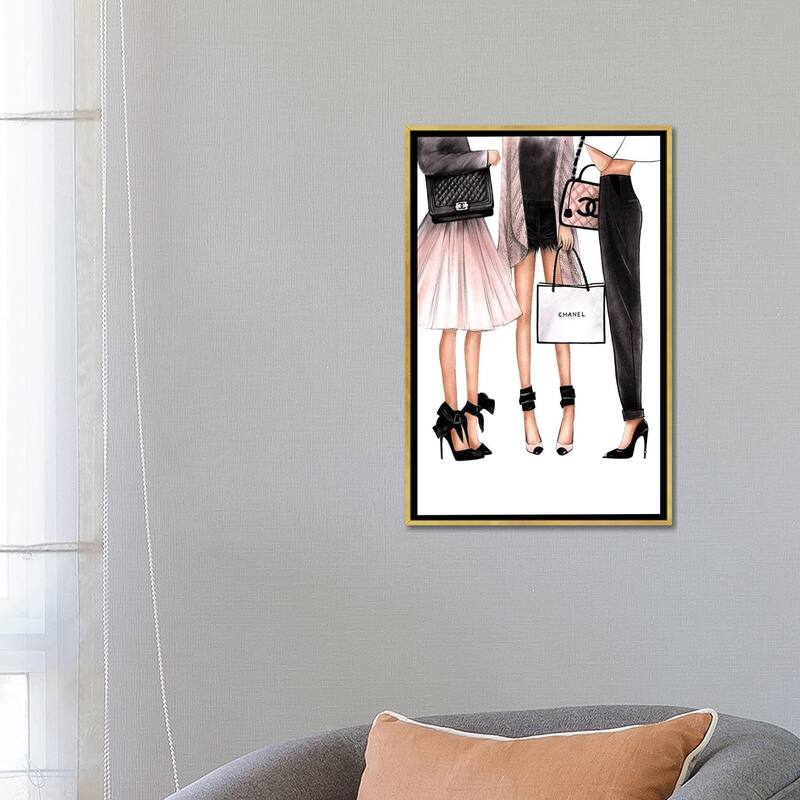 iCanvas "3 Ladies" by LaLana Arts Framed Canvas Print