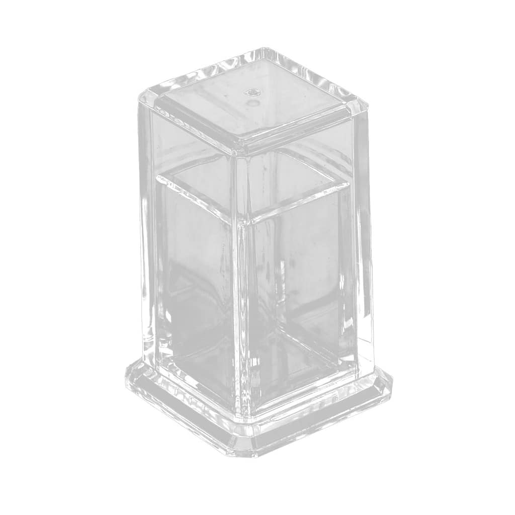 Restaurant Family Plastic Cuboid Design Toothpick Storage Holder - Clear - 1.5" x 1.5" x 3"(L*W*H)