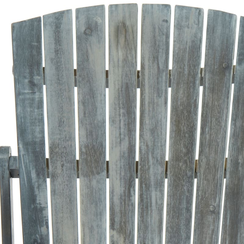 SAFAVIEH Outdoor Fanie Adirondack Acacia Wood Bench - 57Wx37Dx33H