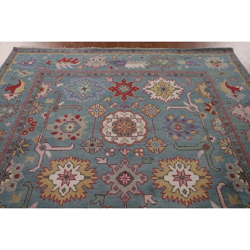 Oushak Indian Area Rug Handmade Wool Carpet - 8'2"x 9'11"