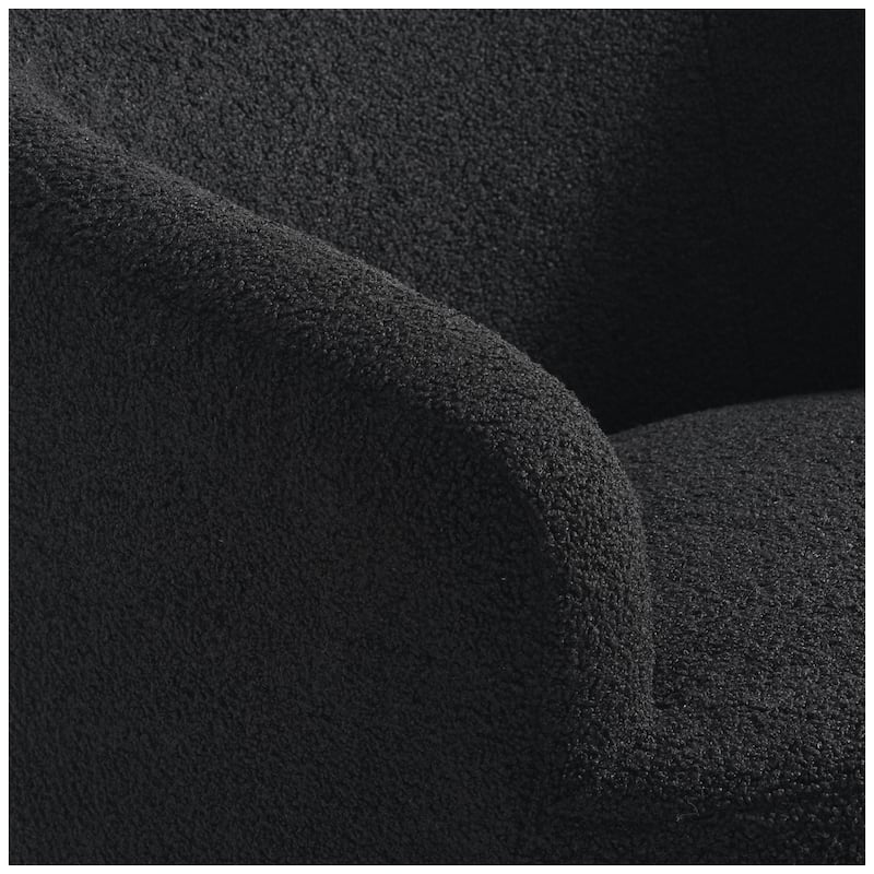 Bayville Sherpa Polyester Upholstered Faux Shearling Barrel Chair - (Set of 2)