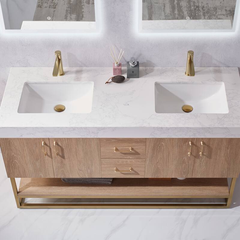 Miseno MV789060 Alistair 60" Free Standing Double Basin Vanity Set