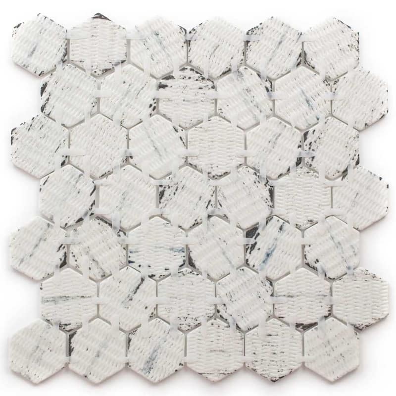 Eterna Hex 2x2 Glass Hexagon Mosaic Tile - Floor, Wall, Backsplash