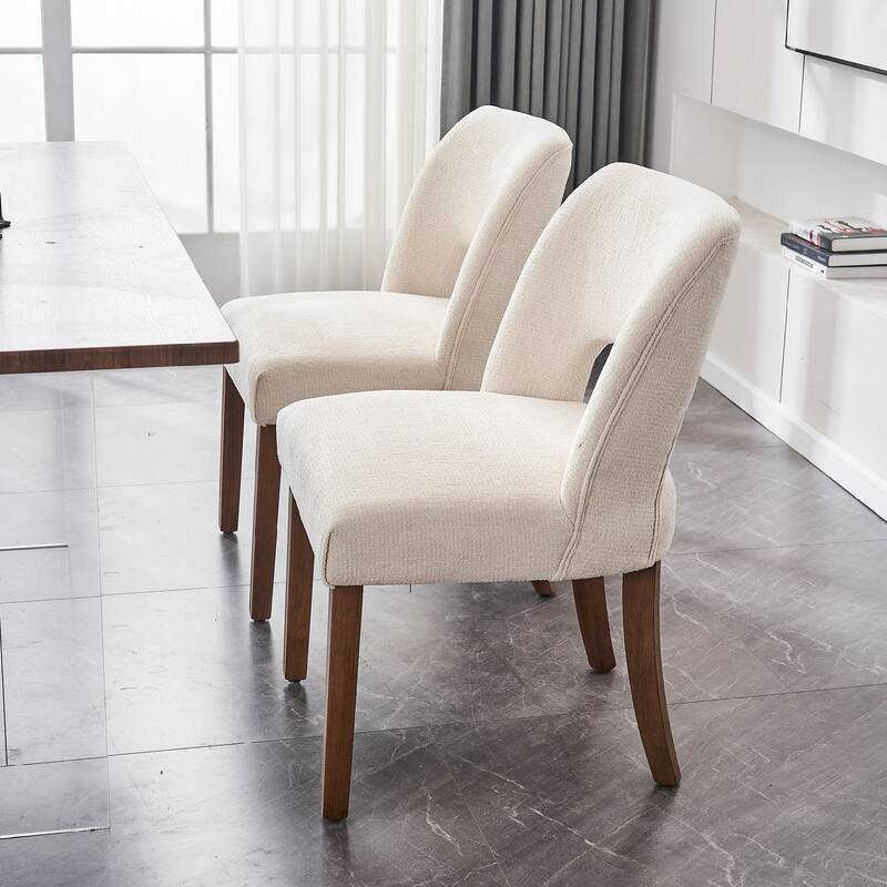 Wooden Dining Chairs Set of 2/4/6,Modern Fabric Upholstered Dining Room Chair Kitchen Chairs